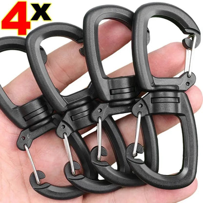 Backpacks Carabiner with 360 Degree Swivels Portable S Chain Hook Camping Double Hook Backpacks Buckles Camping Accessory
