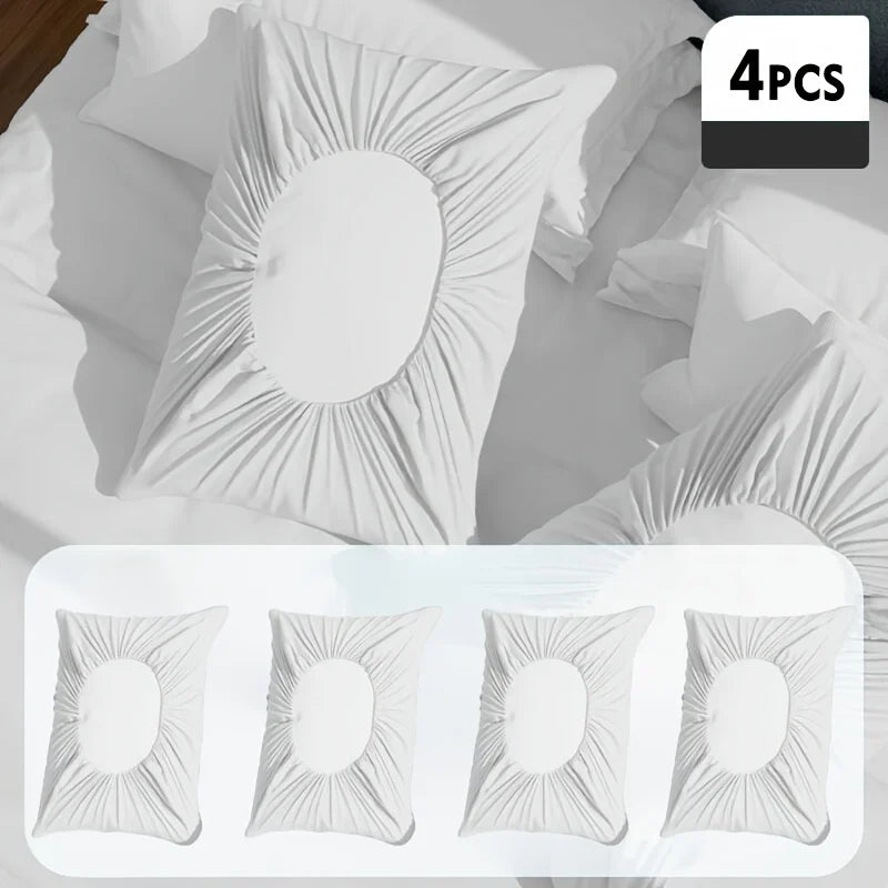 4Pcs Soft Disposable Travel Pillowcases Non-Woven Fabric Hand Washable Suitable for Hotels Beauty Salons Travel Outdoor Camping