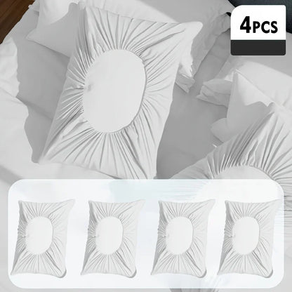 4Pcs Soft Disposable Travel Pillowcases Non-Woven Fabric Hand Washable Suitable for Hotels Beauty Salons Travel Outdoor Camping