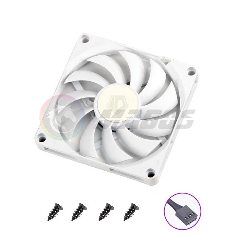 High-Performance 4-Pin PWM Chassis Cooling Fan with Smart Temperature Control, 80x80x10mm / 90x90x15mm
