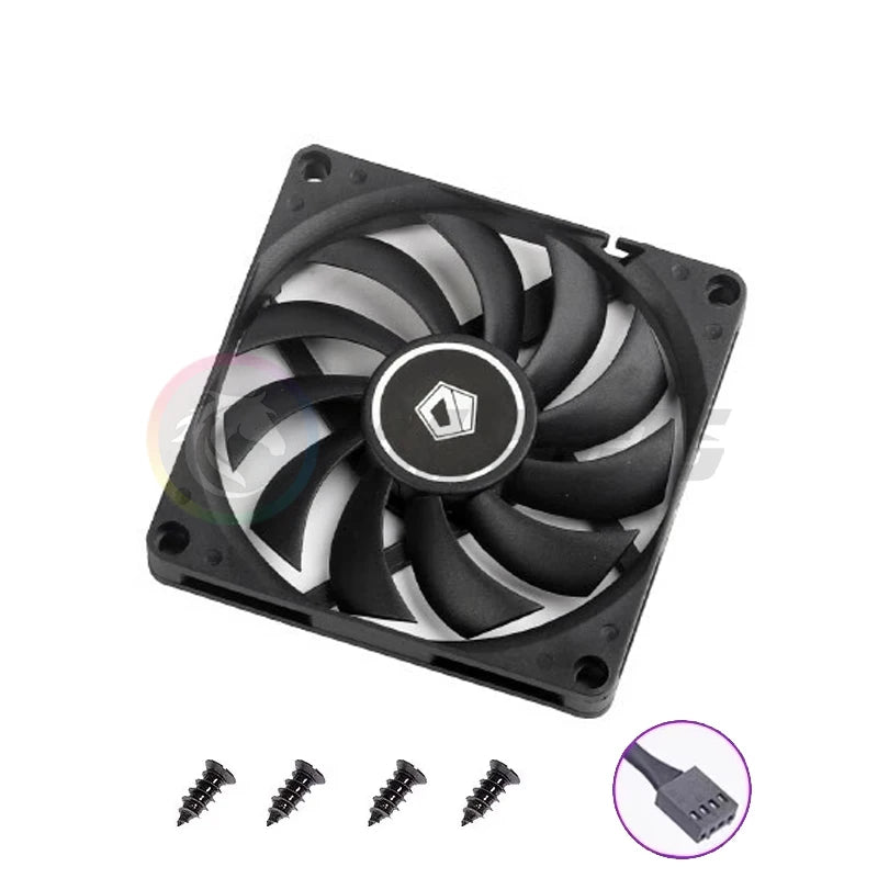 High-Performance 4-Pin PWM Chassis Cooling Fan with Smart Temperature Control, 80x80x10mm / 90x90x15mm