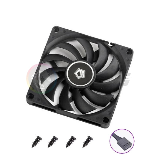 High-Performance 4-Pin PWM Chassis Cooling Fan with Smart Temperature Control, 80x80x10mm / 90x90x15mm