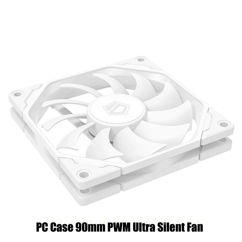 High-Performance 4-Pin PWM Chassis Cooling Fan with Smart Temperature Control, 80x80x10mm / 90x90x15mm