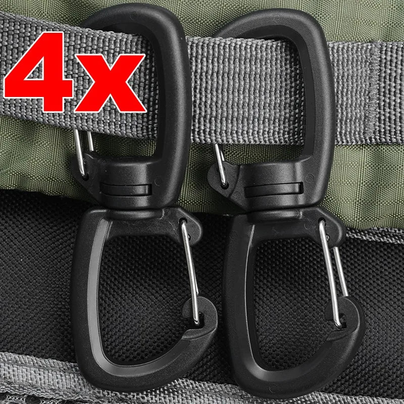 Backpacks Carabiner with 360 Degree Swivels Portable S Chain Hook Camping Double Hook Backpacks Buckles Camping Accessory