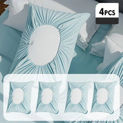 4Pcs Soft Disposable Travel Pillowcases Non-Woven Fabric Hand Washable Suitable for Hotels Beauty Salons Travel Outdoor Camping