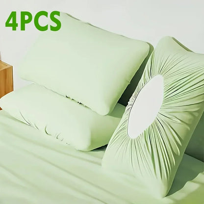 4Pcs Soft Disposable Travel Pillowcases Non-Woven Fabric Hand Washable Suitable for Hotels Beauty Salons Travel Outdoor Camping