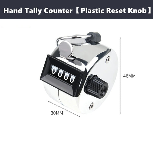 Handheld Tally Counter Tool 4 Digit Number Count Clicker Counter Hand Mechanical Pitch Counters for Coaching,Knitting,Fishing,