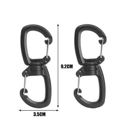 Backpacks Carabiner with 360 Degree Swivels Portable S Chain Hook Camping Double Hook Backpacks Buckles Camping Accessory